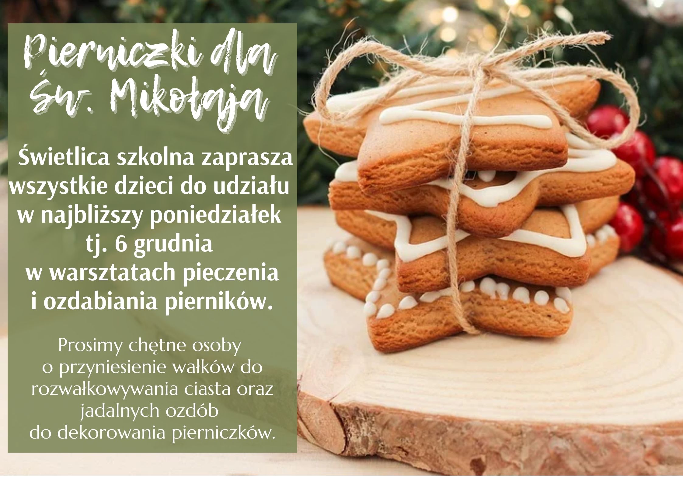 Ikona do artykułu: Pierniczki dla Św. Mikołaja